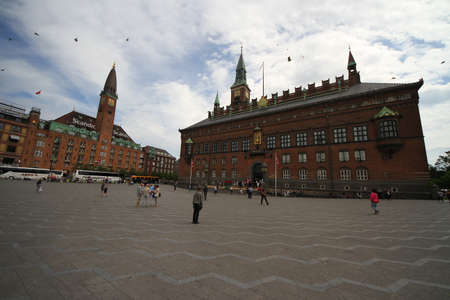 Details of Copenhagen City Hall in Denmarkのeditorial素材
