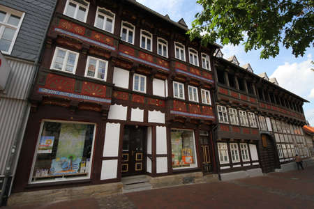 Street in the Old town of Goslar, Lower Saxony, Germanyのeditorial素材