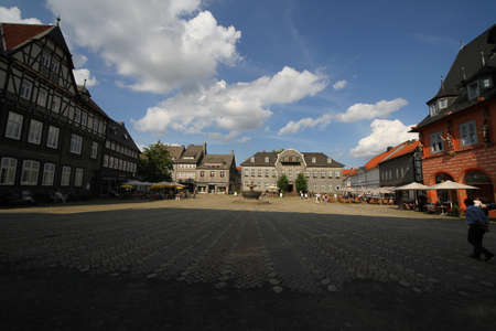 Street in the Old town of Goslar, Lower Saxony, Germanyのeditorial素材