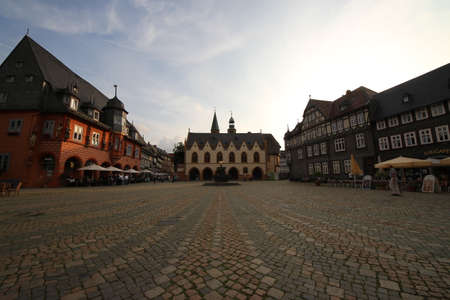 Street in the Old town of Goslar, Lower Saxony, Germanyのeditorial素材