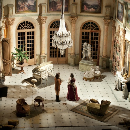 Interior castle with people socializingのeditorial素材
