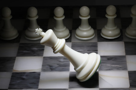 Chess board game for business ideas and competition and strategy concept.の写真素材