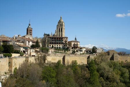 Segovia panoramic view, Spain.のeditorial素材