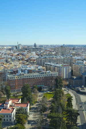 Madrid, Spain. January, 12, 2019. Madrid skyline from the lighthouse of Moncloaのeditorial素材