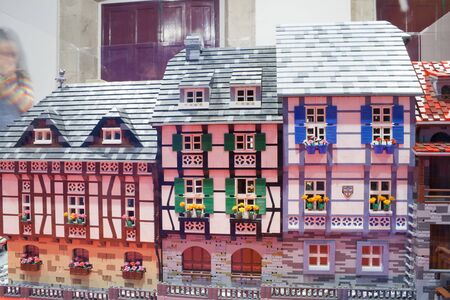 GIJÓN, August 7, 2019. Miniature replica of a typical Tyrolean town built for theのeditorial素材