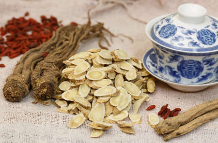 Chinese Medicine?  Nourishing herbs   ?All kinds of nourishing herbs still lifes close-upの写真素材