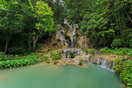 Luang Prabang Kansai falls in Lao frestの写真素材