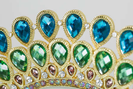 Color jewelry feature. Jewelry parts, peacock tail decorations,の写真素材