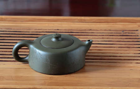 A close-up of the teapotの写真素材