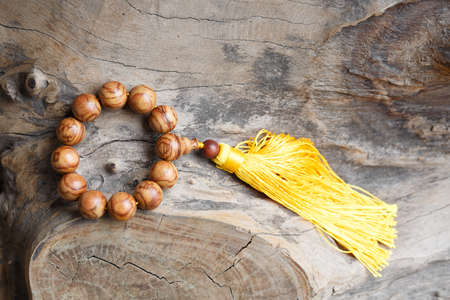 Chinese traditional wood crafts braceletの写真素材