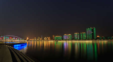 modern city at night