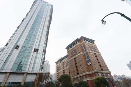 Shanghai,China - on December  20, 2016 ,Downtown shopping mall and  the urban streetscape in  Shanghaiのeditorial素材