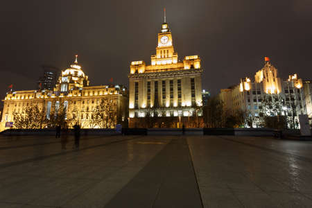 Shanghai,China - on December 20 , 2016,The  night scene of   classical European architecture in the...