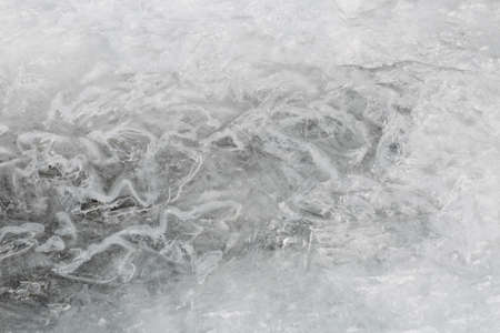 Ice lines at 
frozen streamの写真素材