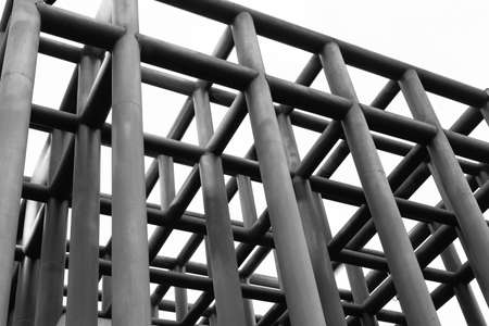 grid shaped steel structure; a partial structureの写真素材