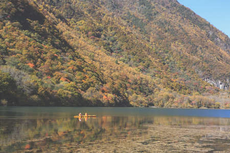 Sichuan China with autumn scenery