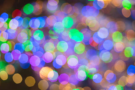 Colorful City light background, unreal haloの写真素材
