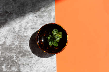 A green peppermint in the sun