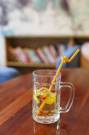 A cup of chrysanthemum teaの写真素材