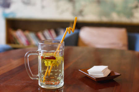 A cup of chrysanthemum teaの写真素材