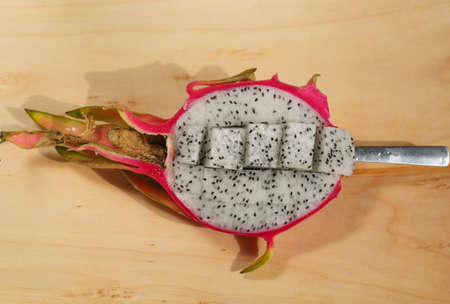 The  close up of a fresh pitaya