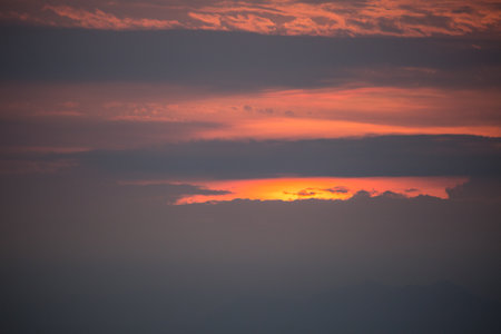 Cloudscape, Colored Clouds at Sunset near the Sea of Galileeの写真素材
