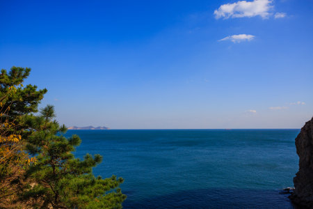 Beautiful seascape of the Black Sea. Crimea, Ukraineの写真素材