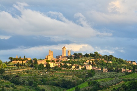 san gimignano, Tuscany Italyのeditorial素材