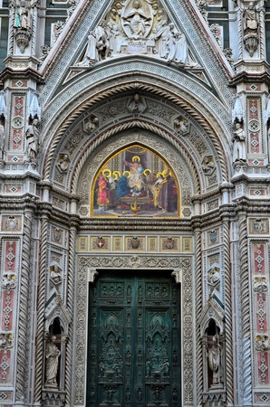 Portal of Cathedral Florence Italy の写真素材