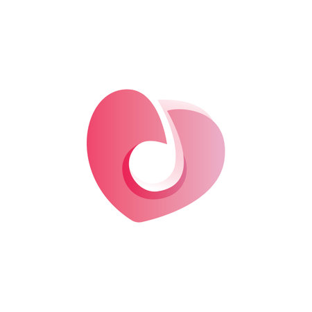 Love Music logo design with simple style good for your businessのイラスト素材