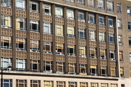 Exterior of a brick office building.のeditorial素材