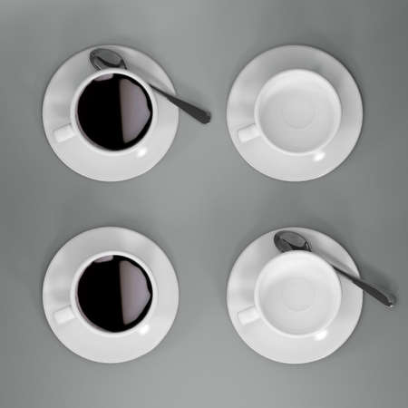 Coffee cup spoon napkin
