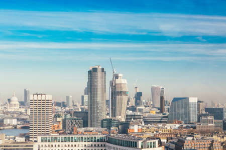 Landmark of The City in London view from the London Eyeの写真素材