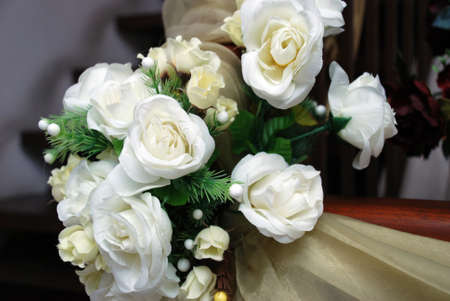 White rosesの写真素材