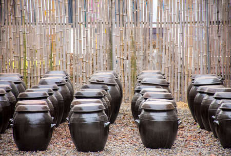 Onggi , A Korean Pottery To Assist In The Fermentation In Food Processing Such As Gochujang,...