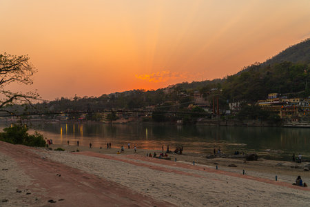Ram Jhula Rishikesh Uttarakhand Yoga capital Nature landscape Photographyの写真素材