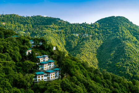 Beautiful mountain landscape in Himalayas, Uttarakhand, India