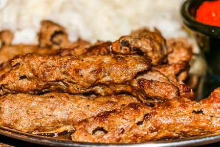 Grilled Chicken Kabab Roll with Steamed Rice