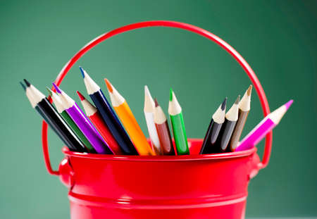 Colours in a bucketの写真素材