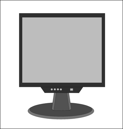 Monitor is display device of computerのイラスト素材