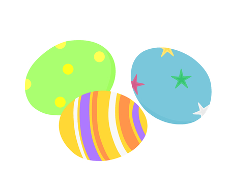 Isolated beautiful eggs cartoon, easter ' day conceptsのイラスト素材