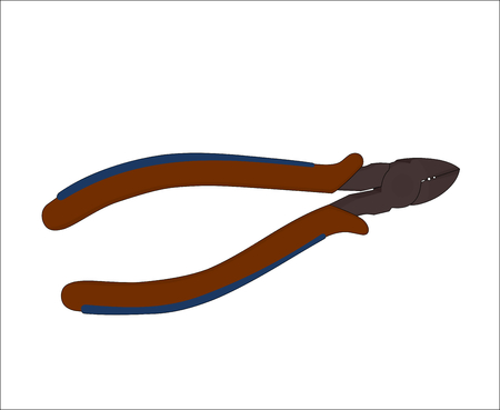 Vector steel cutting plier technician tools isolated designのイラスト素材