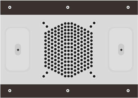 Vector steel cooling holes case computer texture backgroundのイラスト素材