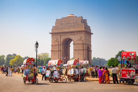 Canopy and India Gate in New Delhi, Indiaのeditorial素材