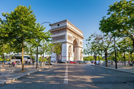 Arc de Triomphe located in Paris, Franceのeditorial素材