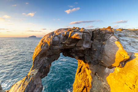elephant rock in shenao, taipei, taiwanの写真素材
