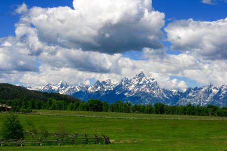 Grand Tetons in Wyomingの写真素材