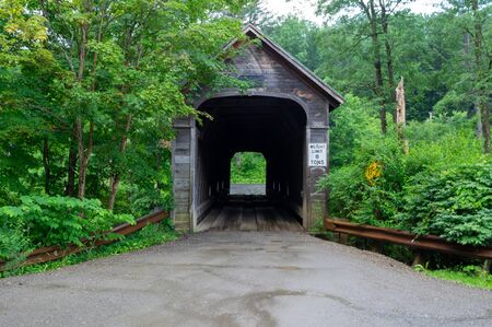 The historic Hall Covered Bridge in Vermont.