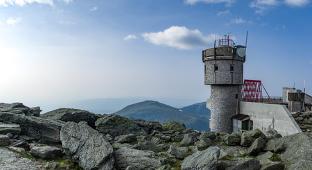 The weather station at Mount Washington in New Hampshire.のeditorial素材