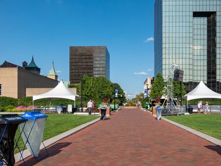 Columbus, Ohio - August 3, 2019:  Action at the city park in Columbus, Ohio on August 3, 2019.